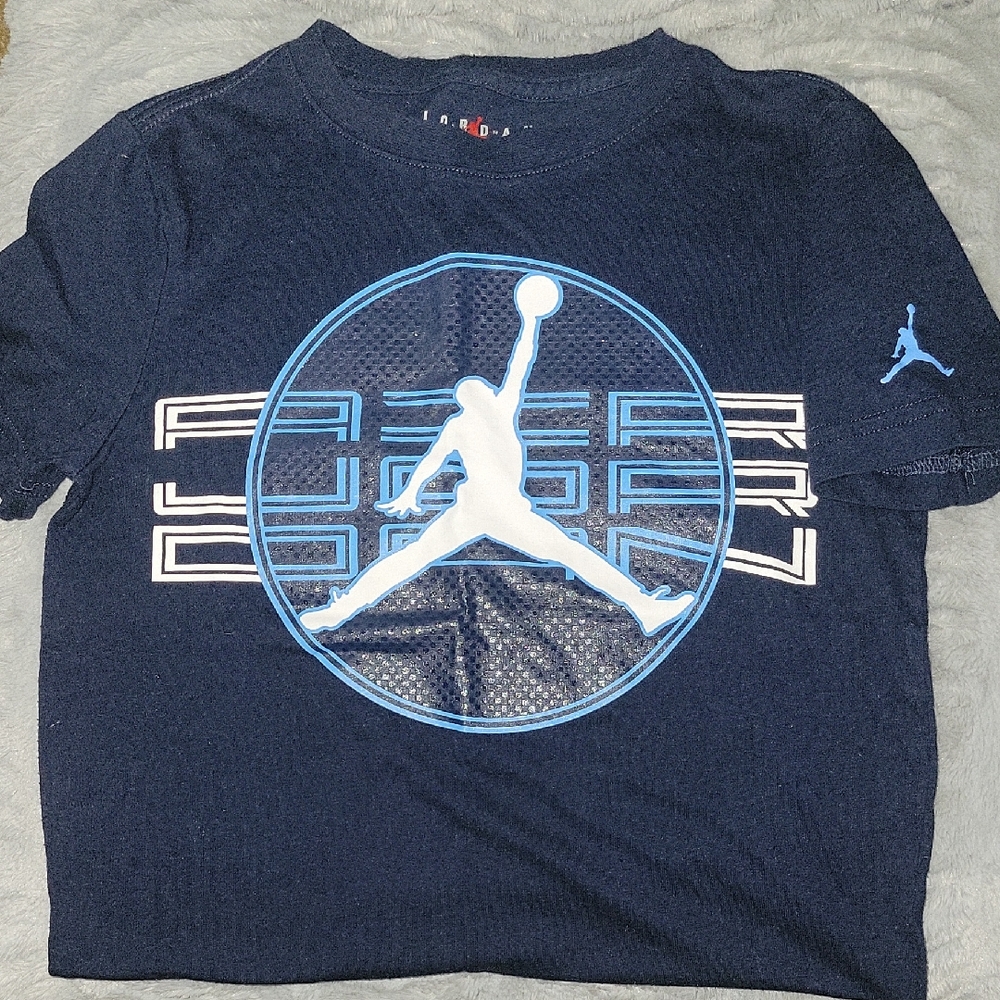 Air Jordan Kids Navy Blue Graphic T-Shirt